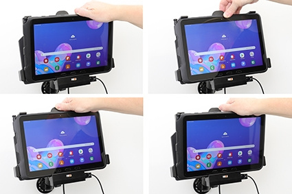 Brodit Aktiv hållare med cigg-kontakt, Samsung Galaxy Tab Active Pro T540/T545/T547/T547U 