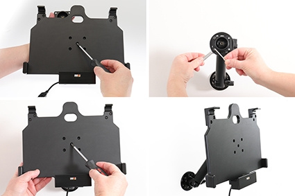 Brodit Aktiv hållare med cigg-kontakt, Samsung Galaxy Tab Active Pro T540/T545/T547/T547U 