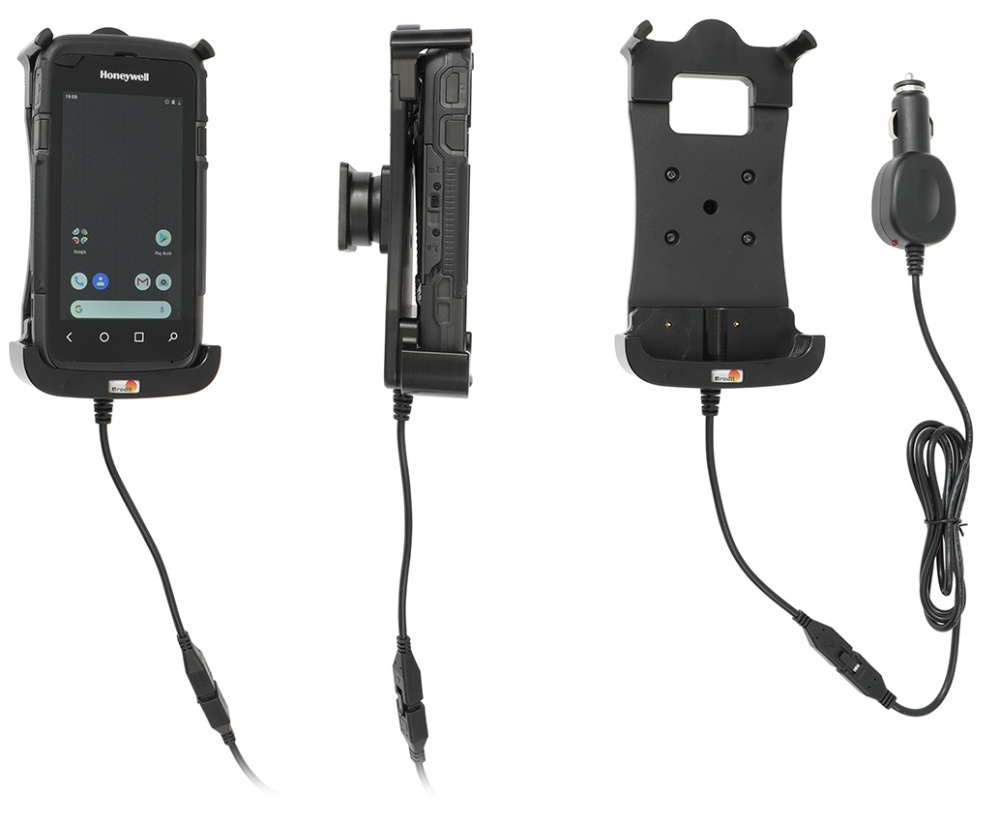 Brodit Aktiv hållare med cigg-kontakt, Honeywell CT60XP 