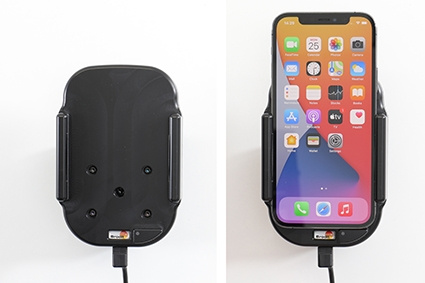 Brodit Qi trådlös aktiv hållare för fast installation, Apple iPhone 12/12 Pro