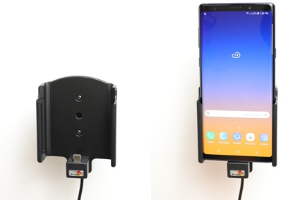 Brodit Aktiv hållare med USB-kabel och cigg-adapter, Samsung Galaxy Note 9 
