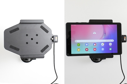 Brodit Aktiv hållare med USB-kabel och cigg-adapter, Samsung Galaxy Tab A 8.0 (2019 SM-T290/SM-T295) 