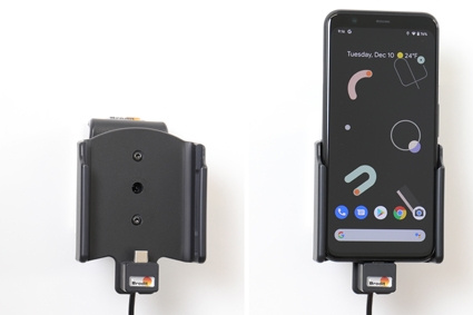 Brodit Aktiv hållare med USB-kabel och cigg-adapter, Google Pixel 4 