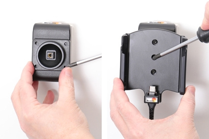 Brodit Aktiv hållare med USB-kabel och cigg-adapter, Samsung Galaxy Xcover Pro SM-G715 