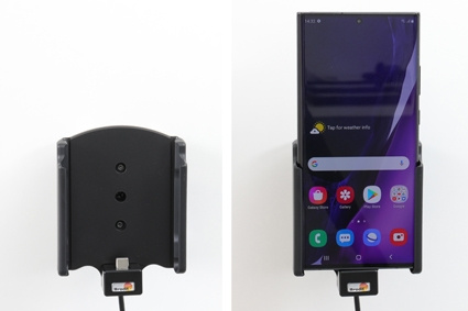 Brodit Aktiv hållare med USB-kabel och cigg-adapter, Samsung Galaxy Note 20 Ultra 5G 