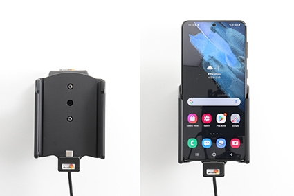 Brodit Aktiv hållare med USB-kabel och cigg-adapter, Samsung Galaxy S21+ 5G SM-G996B/SM-G996B/DS 