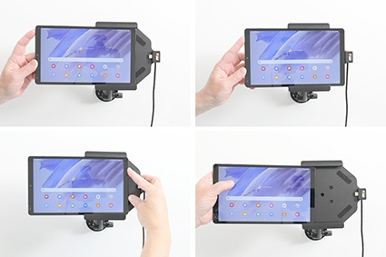 Brodit Aktiv hållare med USB-kabel och cigg-adapter, Samsung Galaxy Tab A7 Lite SM-T220/SM-T225 