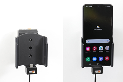 Brodit Aktiv hållare med USB-kabel och cigg-adapter, Samsung Galaxy S22 5G SM-S901B/SM-S901B/DS 