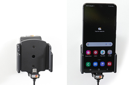 Brodit Aktiv hållare med USB-kabel och cigg-adapter, Samsung Galaxy S22 5G SM-S901B/SM-S901B/DS 