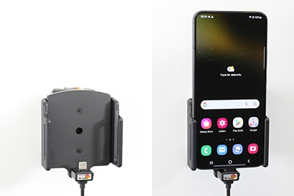 Brodit Aktiv hållare med USB-kabel och cigg-adapter, Samsung Galaxy S22+ 5G (SM-S906B/SM-S906B/DS) 