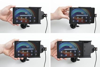 Brodit Aktiv hållare med USB-kabel och cigg-adapter, Lenovo Tab M8 4th Gen 