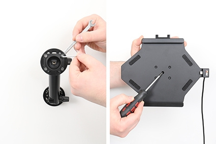 Brodit Aktiv hållare med USB-kabel och cigg-adapter, Samsung Galaxy Tab S9 FE SM-X51x 