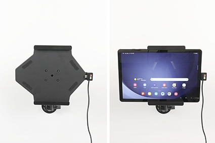 Brodit Aktiv hållare med USB-kabel och cigg-adapter, Samsung Galaxy Tab A9+ 11 SM-X210/SM-X215 LTE/SM-X216 5G 