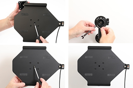 Brodit Aktiv hållare med USB-kabel och cigg-adapter, Apple iPad Pro 11 2024 (A2836, A2837, A3006) 