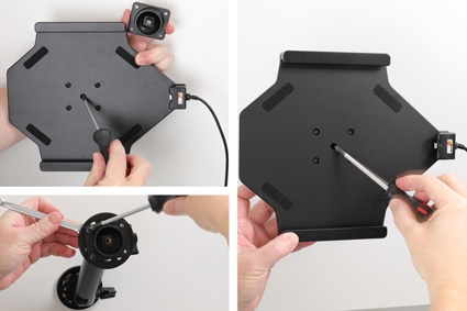 Brodit Aktiv hållare för fast installation, Apple iPad 10.2 7th Gen (A2197, A2198, A2200)/8th Gen (A2428, A2429, A2430, A2270)/9th Gen (A2602, A2603, A2604, A2605)