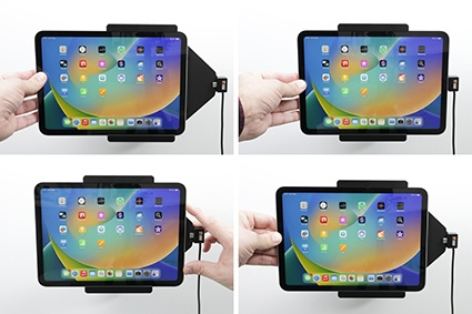 Brodit Aktiv hållare för fast installation, Apple iPad 10th Gen (A2696, A2757, A2777)/2025 A16 (A3354, A3355, A3356)