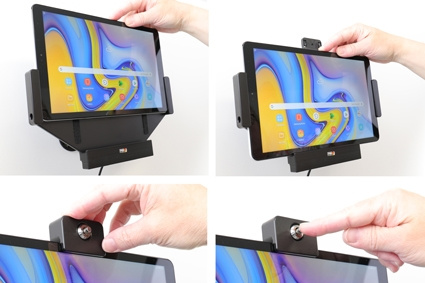 Brodit Hållare med nyckel-lås, Samsung Galaxy Tab A 10.5 SM-T590/SM-T595 