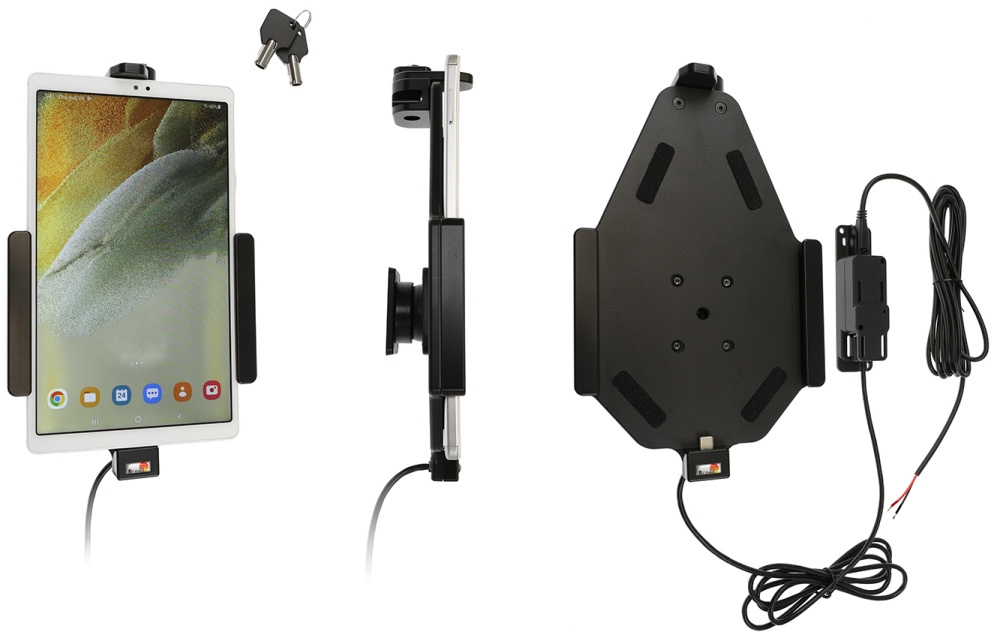 Brodit Hållare med nyckel-lås, Samsung Galaxy Tab A7 Lite SM-T220/SM-T225 