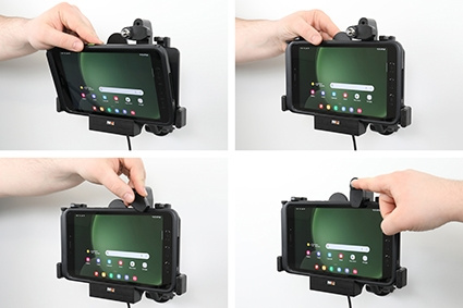 Brodit Hållare med nyckel-lås, Samsung Galaxy Tab Active 3 SM-T570/SM-T575/5 SM-X300/SM-X306B