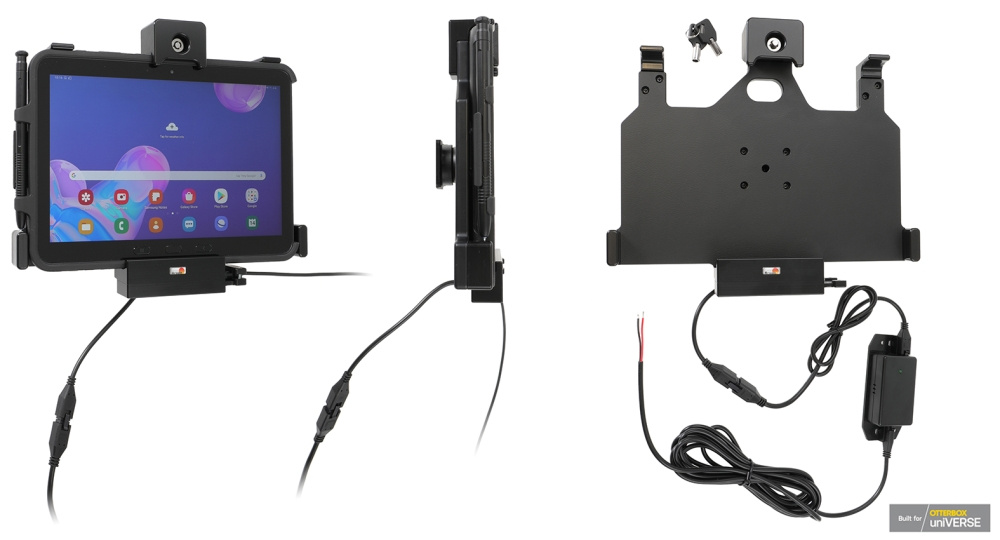 Brodit Hållare med nyckel-lås, Samsung Galaxy Tab Active Pro T540/T545/T547/T547U 