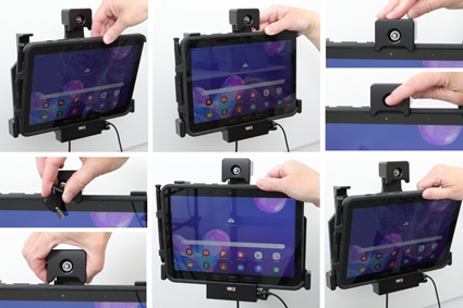 Brodit Hållare med nyckel-lås, Samsung Galaxy Tab Active Pro T540/T545/T547/T547U 