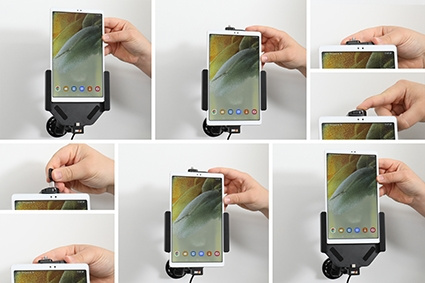 Brodit Hållare med nyckel-lås, Samsung Galaxy Tab A7 Lite SM-T220/SM-T225 