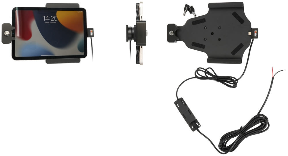 Brodit Hållare med nyckel-lås, Apple iPad Mini 6th Gen (A2567, A2568, A2569)/7th Gen 2024 (A2995, A2996)