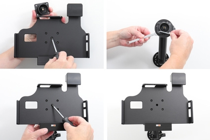 Brodit Hållare med fjäder-lås, Samsung Galaxy Tab Active 2 SM-T390/SM-T395/3 SM-T570/SM-T575/5 SM-X300/SM-X306B