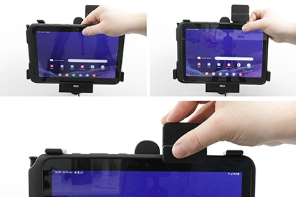 Brodit Hållare med fjäder-lås, Samsung Galaxy Tab Active 4 Pro SM-T630/SM-T636 