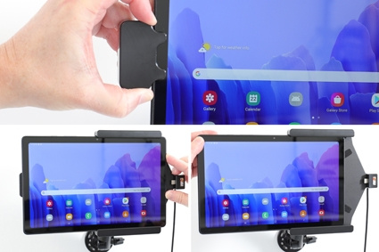 Brodit Hållare med fjäder-lås, Samsung Galaxy Tab A7 10.4 (2020) SM-T500/SM-T505 