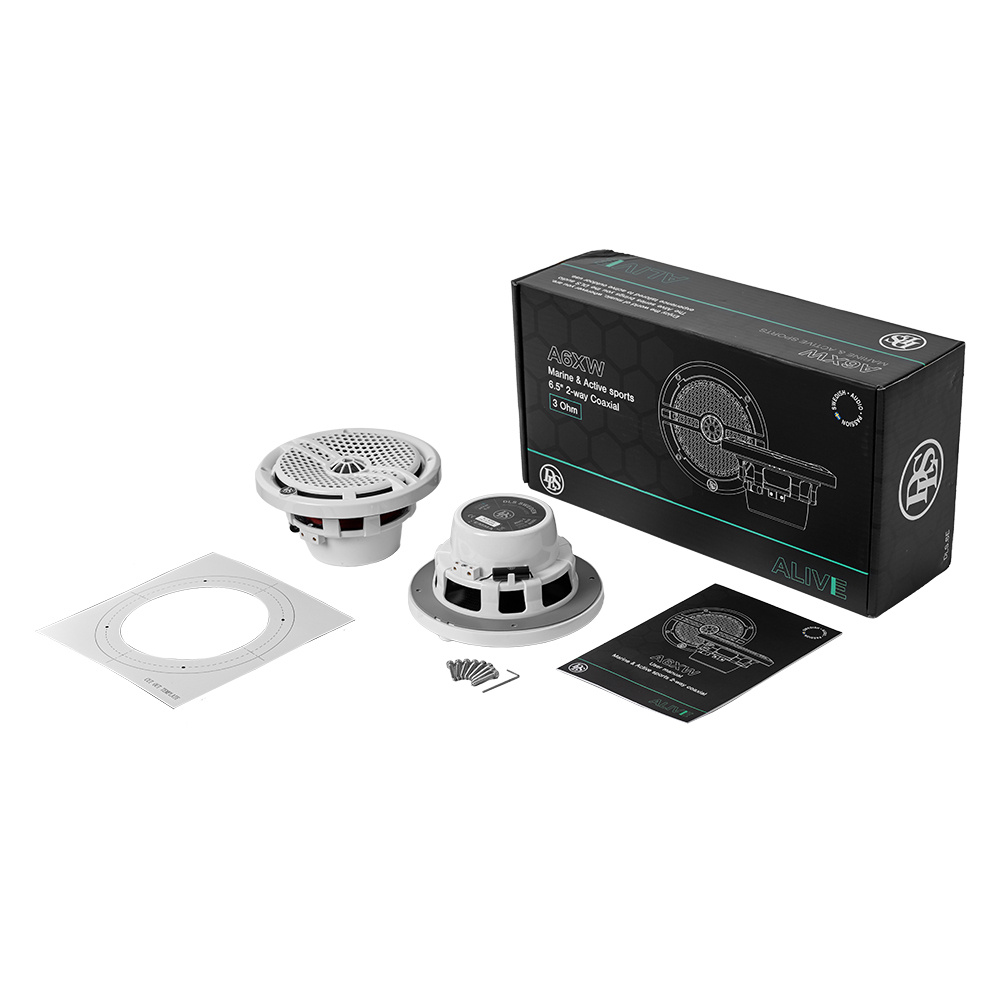 DLS Alive A6XW 6.5 tums marin koaxialhögtalare, vit