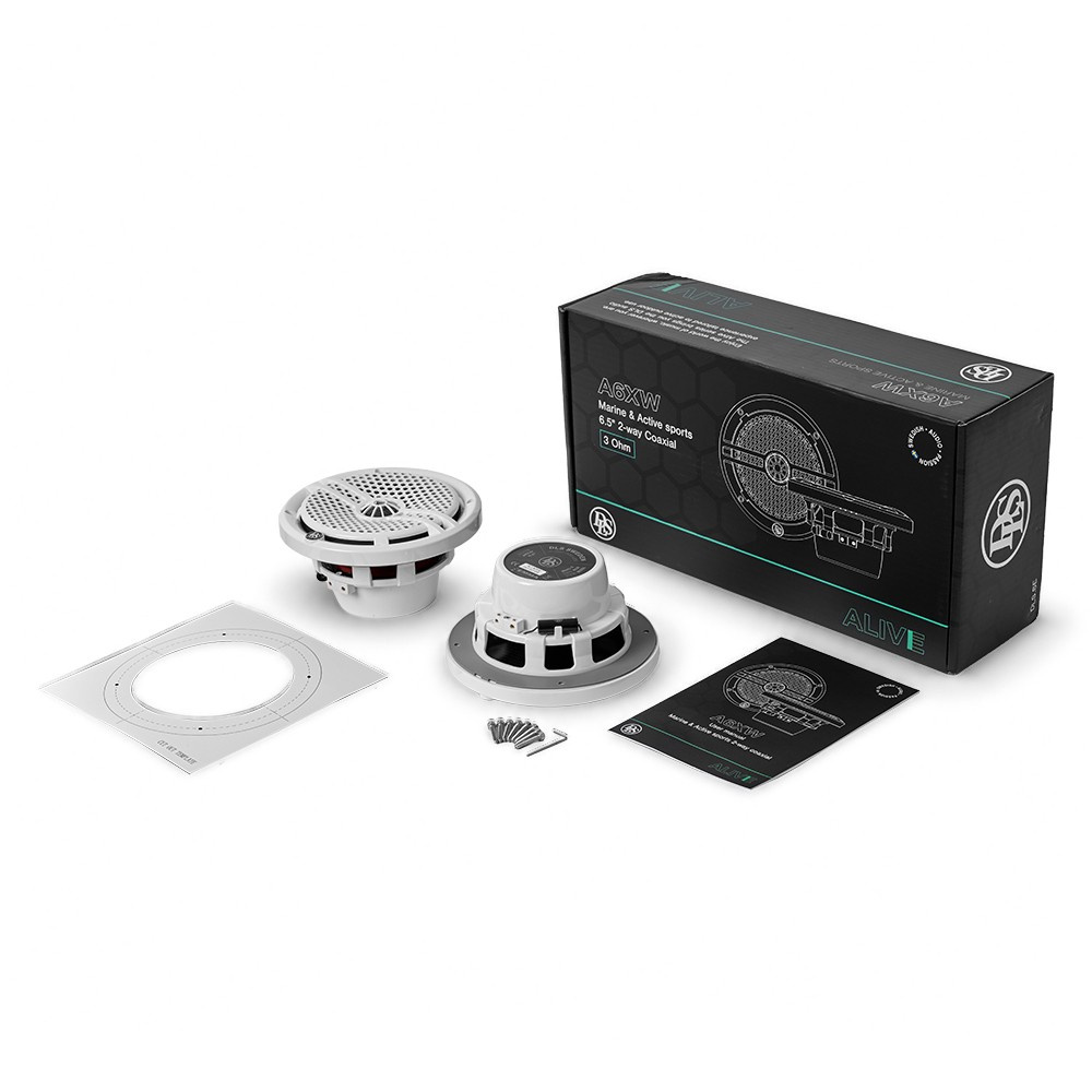 DLS Alive A6XW 6.5 tums marin koaxialhögtalare, vit