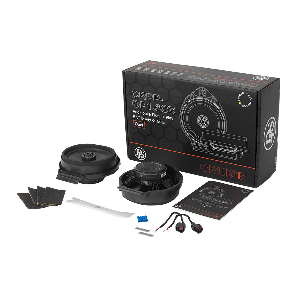 DLS Cruise CRPP-OP1.6CX, modellanpassad koaxialhägtalare till Opel, Chevrolet & mer