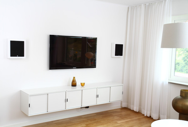 DLS Flatbox Mini on-wall högtalare i mattvitt, styck