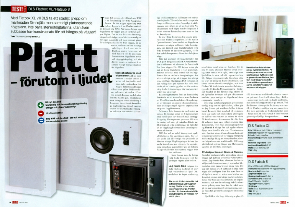 DLS Flatbox XL on-wall högtalare i mattvitt, styck