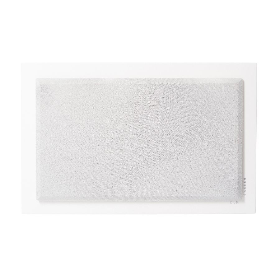 DLS Flatsub 8.2 vägghängningsbar aktiv subwoofer, mattvit