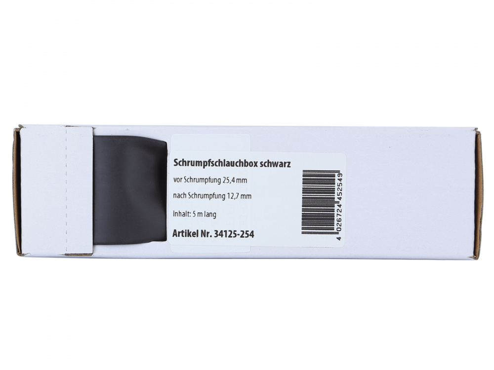 Krympslang svart 25.4 mm - 12.7 mm, 5 meter