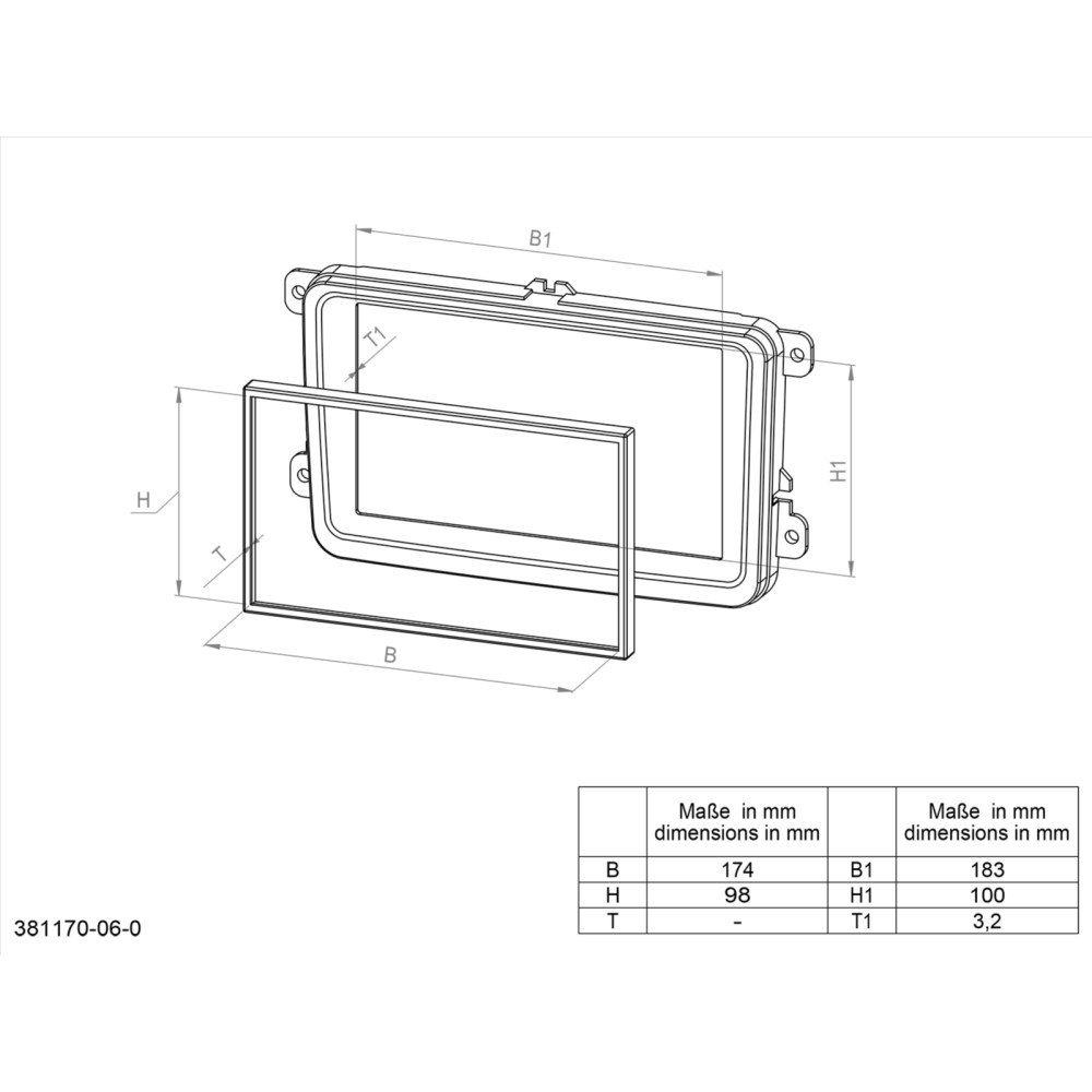 Monteringsram 2-din Mazda 3 2003-2008
