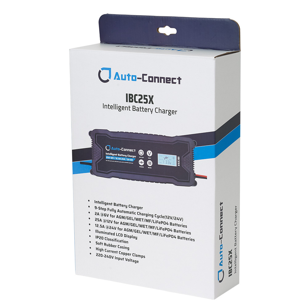 Auto-Connect IBC25X, 25A batteriladdare