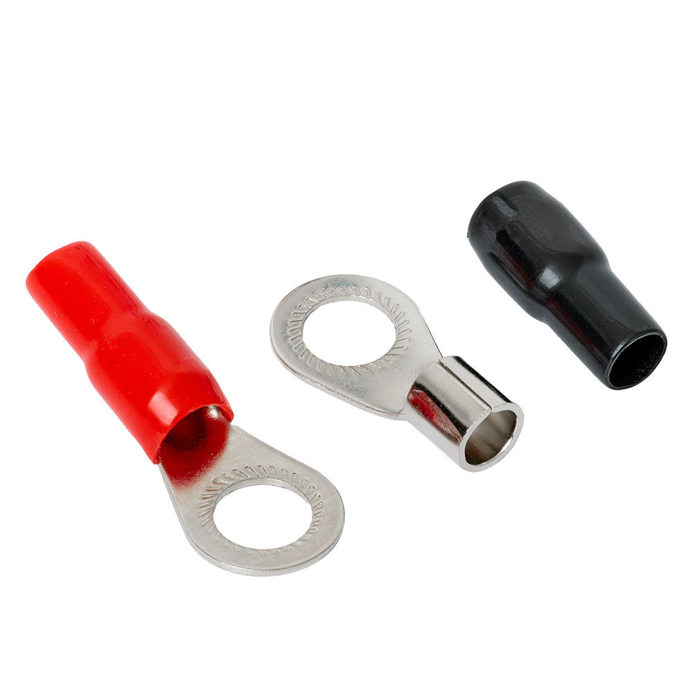 Auto-Connect röd och svart ringkabelsko M12, 21 mm²