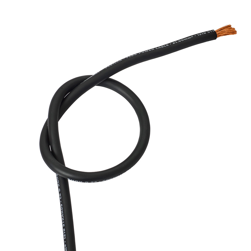 Auto-Connect svart strömkabel CCA 21.6mm², metervara