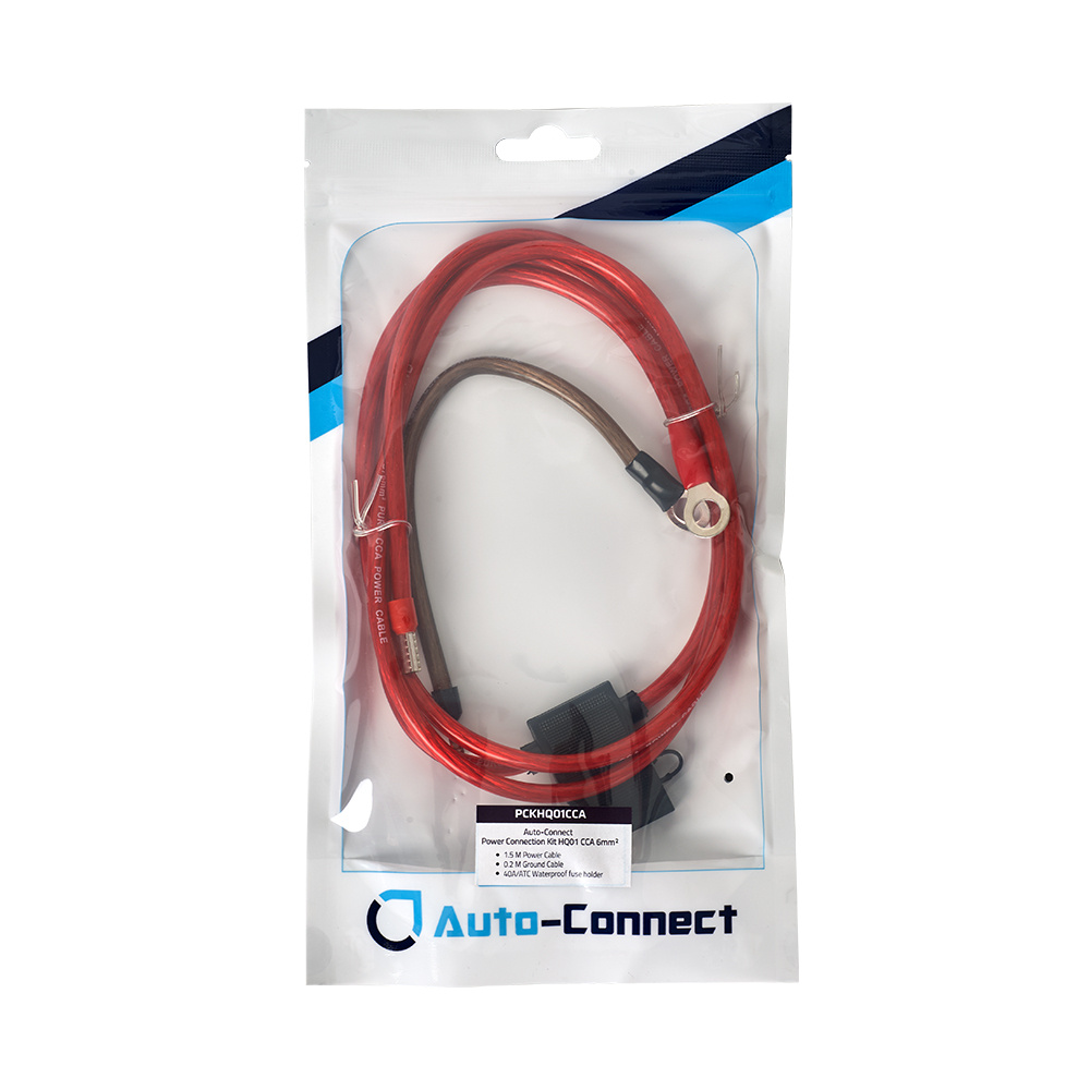 Auto-Connect CCA 6mm² strömkabelkit Mini, 1.5m+0.2m