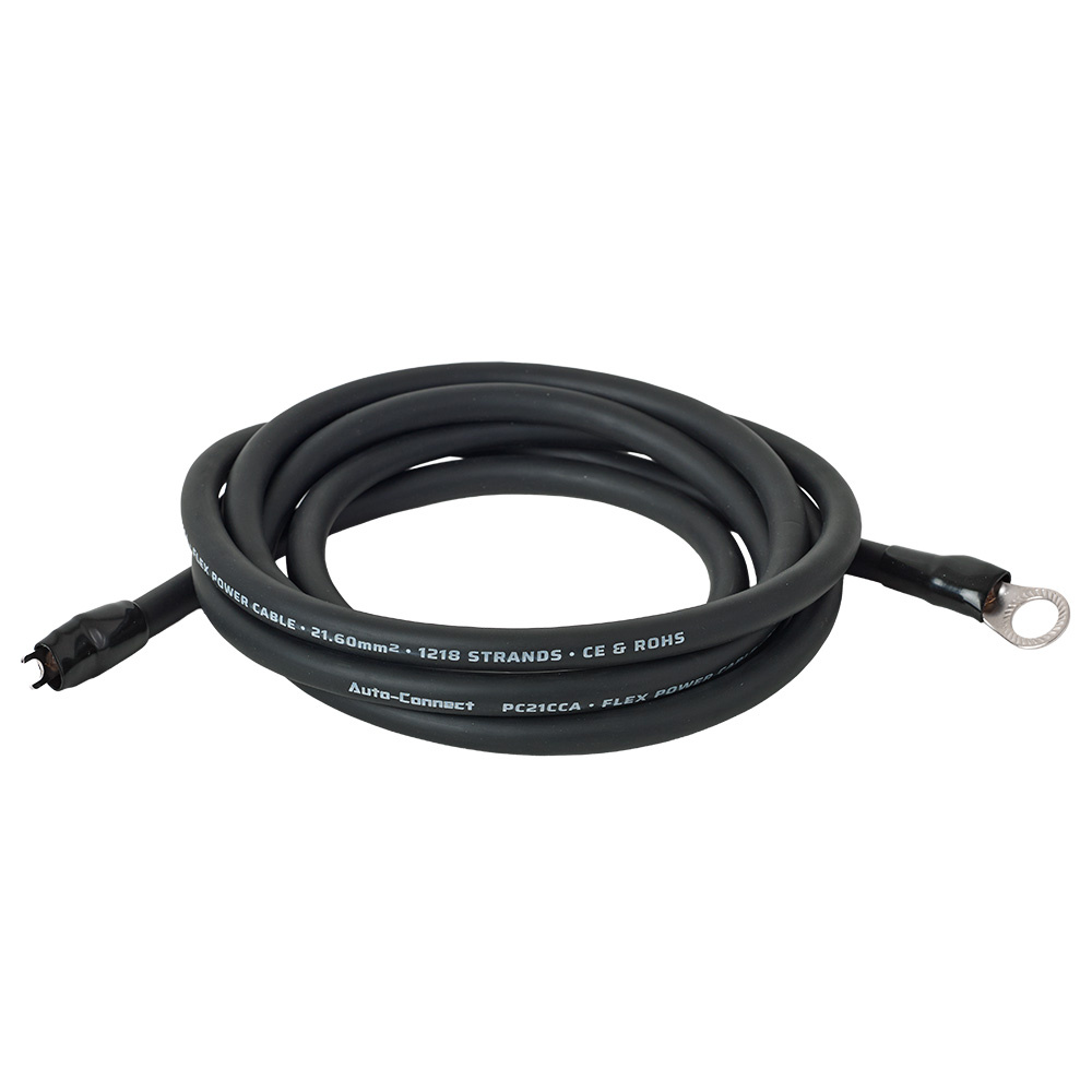 Auto-Connect 2.5 meter strömkabel CCA 21.6mm², svart