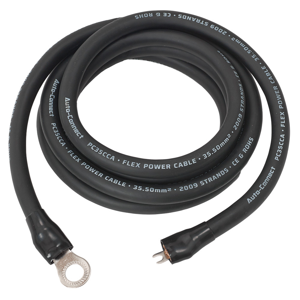 Auto-Connect 2.5 meter strömkabel CCA 35.5mm², svart