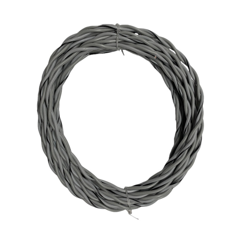 Auto-Connect tvinnad högtalarkabel 2x1.0mm² grå, lösmeter