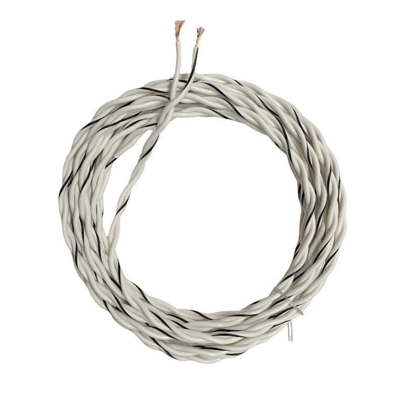 Auto-Connect tvinnad högtalarkabel 2x1.0mm² vit, lösmeter