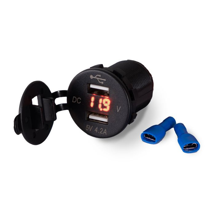 USB-laddare med voltmätare