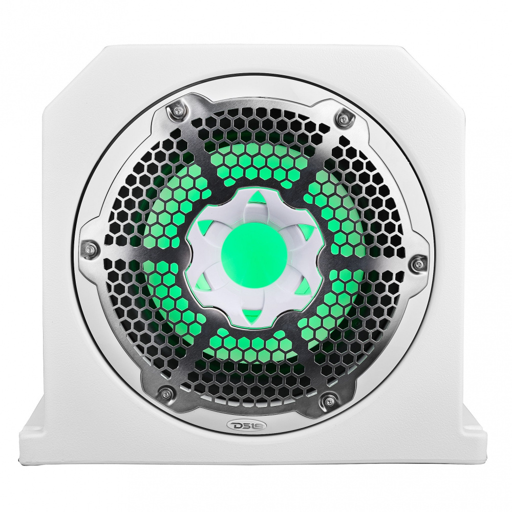 DS18 NXL-10SUBLD/W, 10 tums marin baslåda med RGB LED-belysning, vit