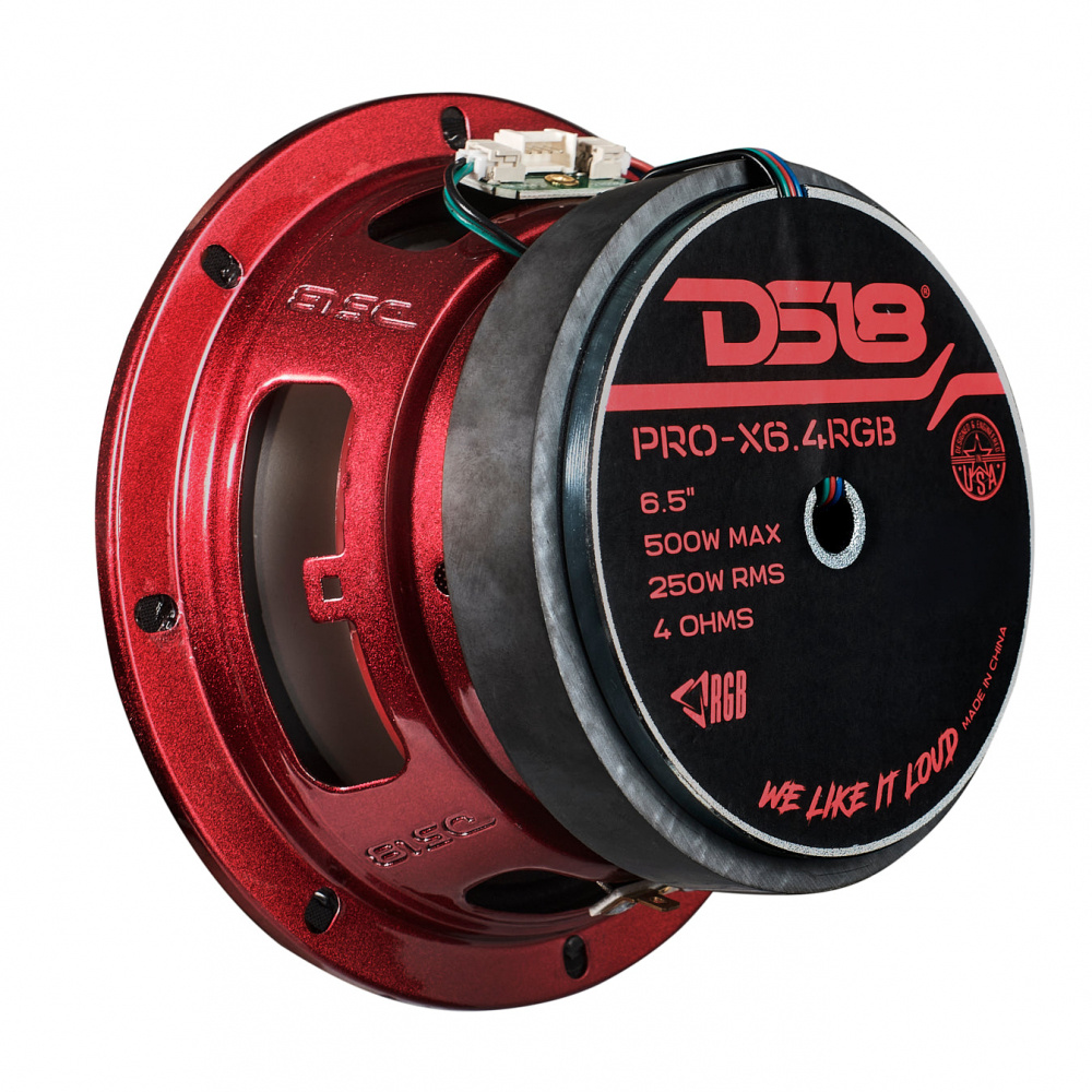 DS18 PRO-X6.4RGB, 6.5 tums RGB LED-midbas, styck