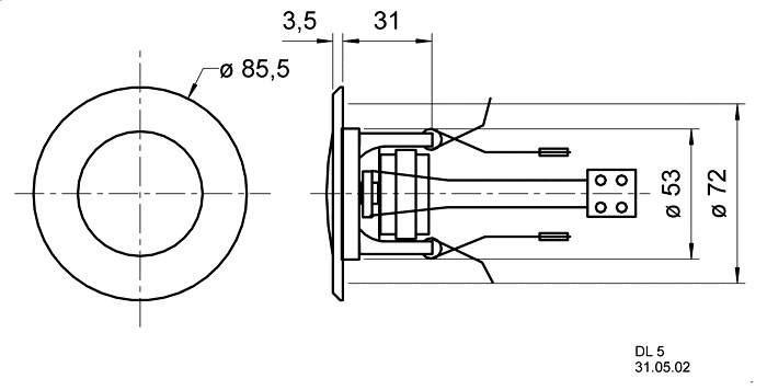 Visaton inbyggnadshögtalare DL5